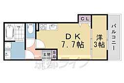 サンライフマイ 1DKの間取図画像