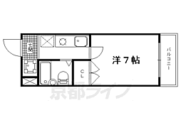 サンハイツ大新 1Kの間取図画像