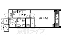 パインフィールド洛東 1Kの間取図画像