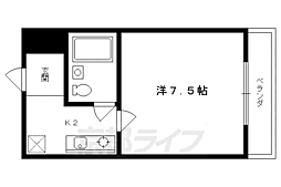 グラン・ビュー下長者 1Kの間取図画像