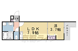 BKB仙谷屋敷 1LDKの間取図画像