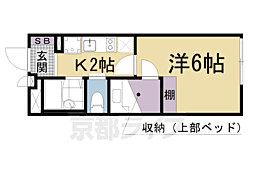 レオパレスサイガワ 1Kの間取図画像