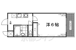 澤田マンション 1Kの間取図画像