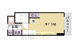 アサヒハイツ 1Kの間取図画像