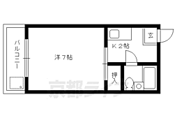 ルミエール白梅 1Kの間取図画像