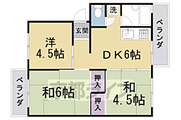 日農ハイツ 3DKの間取図画像