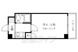 ジュネス東山 1Kの間取図画像