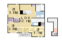 シャーメゾングレース 3LDKの間取図画像
