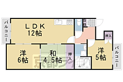 ファミィール桂 3LDKの間取図画像