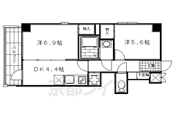 MaisondeFleur御幸町 2DKの間取図画像
