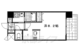 プレサンス京都駅前千都 1Kの間取図画像