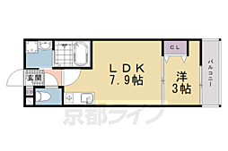 BKB仙谷屋敷 1LDKの間取図画像