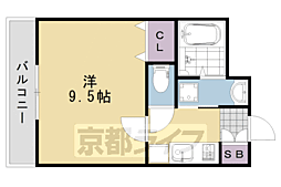 シャルレ14番館 1Kの間取図画像