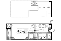 ハーモニーテラス榎町 1Kの間取図画像