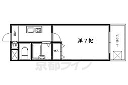 シューパレス 1Kの間取図画像
