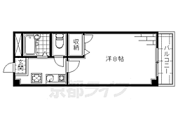 メゾン・ドパーク 1Kの間取図画像