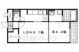 ラフレシール・ジュネス 1LDKの間取図画像