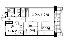 グリシーヌ京都西京極 3LDKの間取図画像
