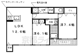 Lacasapulita 2LDKの間取図画像