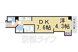 アメイジング桂 1DKの間取図画像