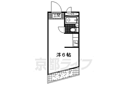 カレッジマンション七瀬川 ワンルームの間取図画像