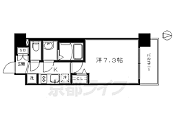 プレサンスTHEKYOTO流雅 1Kの間取図画像