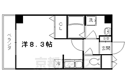 グランアルベーロ ワンルームの間取図画像