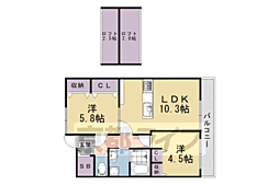 セトラ4 2LDKの間取図画像