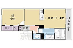 ラカーザドルチェ 1LDKの間取図画像