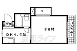 メゾンヴェール21 1DKの間取図画像