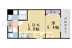 WEST ROAD 大宮 1LDKの間取図画像