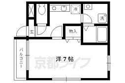 佐わらび一条ハイツ 1Kの間取図画像