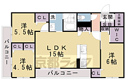 LaTour桃山 3LDKの間取図画像