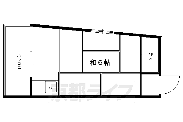 岡田アパート 8｜京都府京都市左京区吉田中大路町(賃貸アパート1K・2階・17.00㎡)の写真 その2