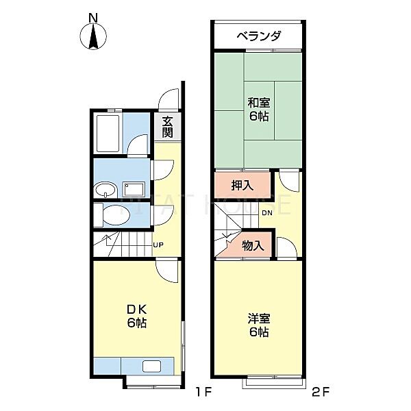 ピュアカントリー 5｜和歌山県和歌山市向(賃貸アパート2DK・1階・49.57㎡)の写真 その2