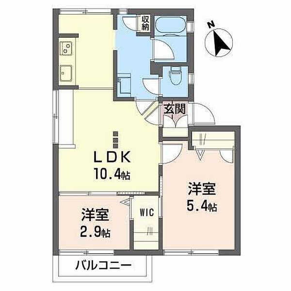 タウニィN 210｜和歌山県海南市名高(賃貸アパート2LDK・2階・42.00㎡)の写真 その2