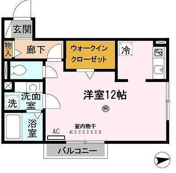 ネオハウス　パティオ 202｜和歌山県和歌山市中島(賃貸アパート1R・2階・34.72㎡)の写真 その2