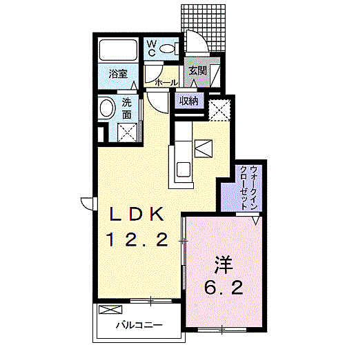 ブリーゼ西 102｜和歌山県和歌山市加納(賃貸アパート1LDK・1階・45.19㎡)の写真 その2