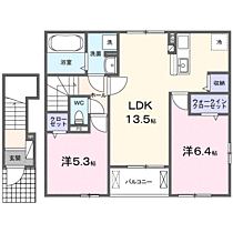 サンリットI　（和歌山市内原） 203 ｜ 和歌山県和歌山市内原680-1（賃貸アパート2LDK・2階・59.16㎡） その2