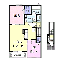 アーイラ　みなみ　Ｈ－1 202 ｜ 和歌山県橋本市高野口町名古曽364-1（賃貸アパート2LDK・2階・56.94㎡） その2