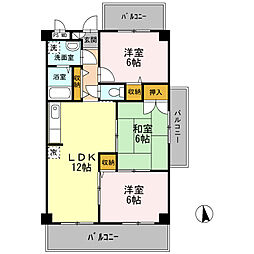 ワッセナー21 3LDKの間取図画像