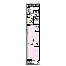 フォレスタ・和歌浦 1階1Kの間取り
