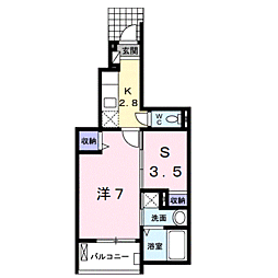 モデッサ　クスミール 1階1SKの間取り
