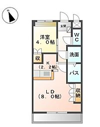SunGreenNakano 1階1LDKの間取り