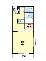 ブルーハイツ塩屋 1Kの間取図画像