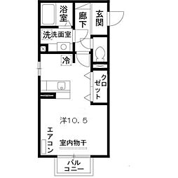 シャンルミエール ワンルームの間取図画像