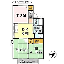 メゾン楠見中 3DKの間取図画像