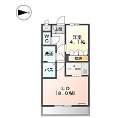 プリマヴェラ泉 1LDKの間取図画像