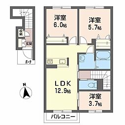 シャーメゾン園部 2階/202