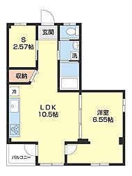 吉村マンション 1SLDKの間取図画像
